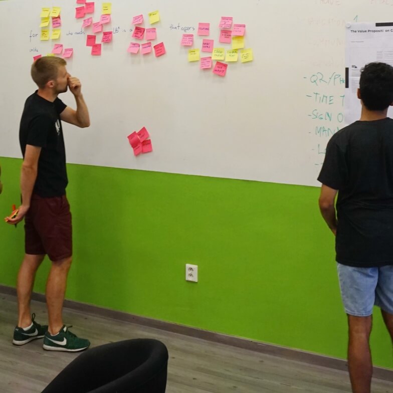 UX designers from LB* team brainstorming